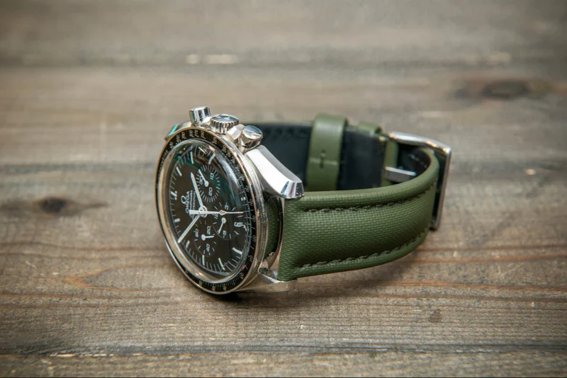 Stormsail sailcloth waterproof watch strap, Olive green
