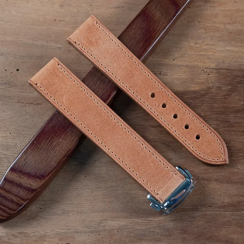 Bracelet Tuscany camel compatible boucle déployante omega