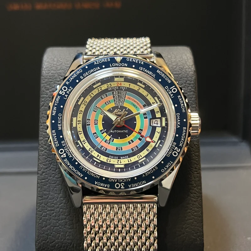 Mido Ocean Star Worldtimer 2025 Coffret complet M026.829.17.041.00
