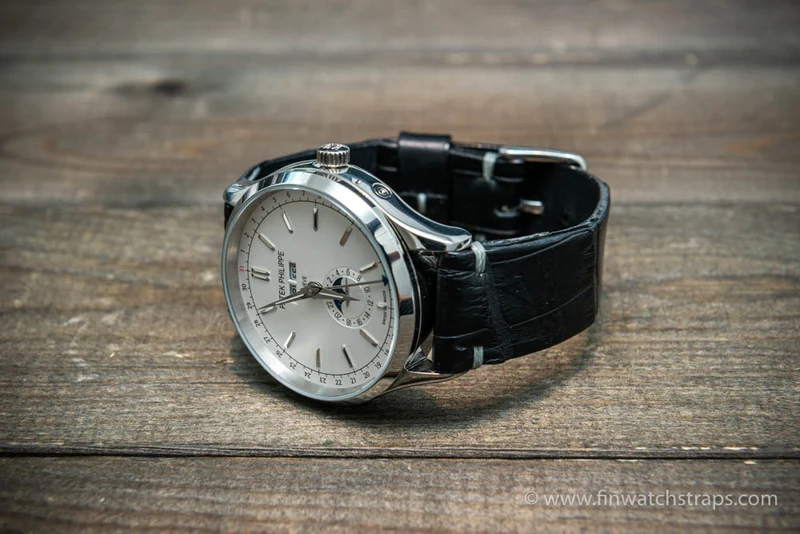 Alligator watch strap, handmade in Finland