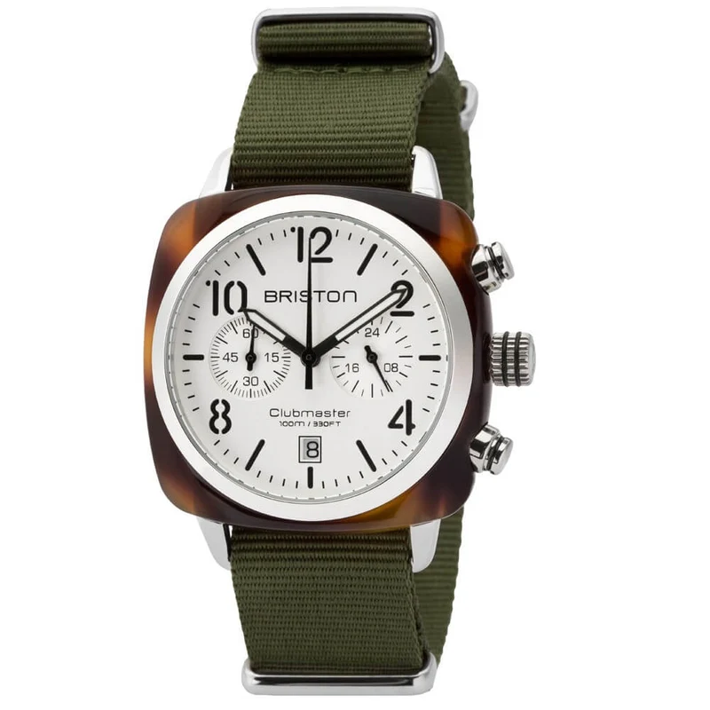 Briston Clubmaster Classic - Chrono - Blanc