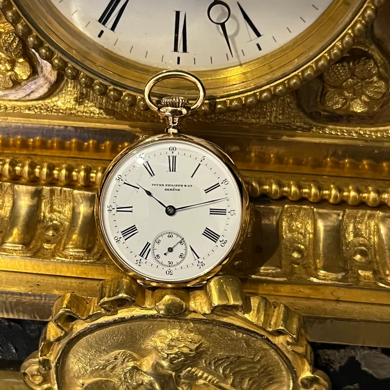 Montre de poche Patek Philippe en or jaune vers 1890