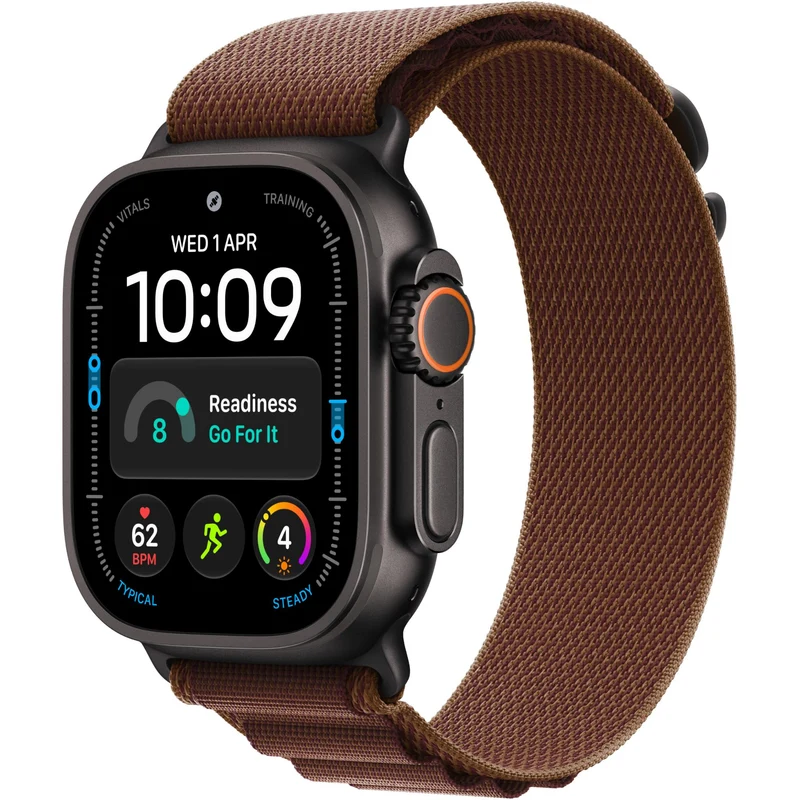 Apple Watch Ultra 4 49mm Black Titanium Case GPS + Cellular Alpine Loop (L) [Burgundy]
