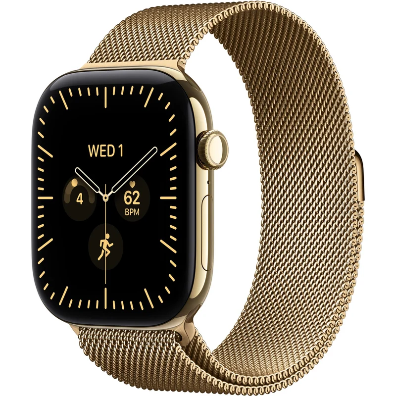 Apple Watch Series 12 46mm Radiant Gold Titanium Case GPS + Cellular Radiant Gold Milanese Loop (S/M)