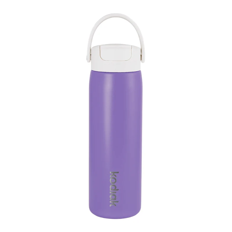 Kodiak Impact 710ml Insulated Stainless Steel Bottle with Straw Lid - Purple Scottie