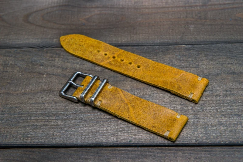 Suede vintage leather watch strap (Crazy cow), handmade in Finland - 16mm, 17 mm, 18mm, 19 mm, 20mm, 21mm, 22mm, 23 mm, 24mm, 25 mm, 26 mm.