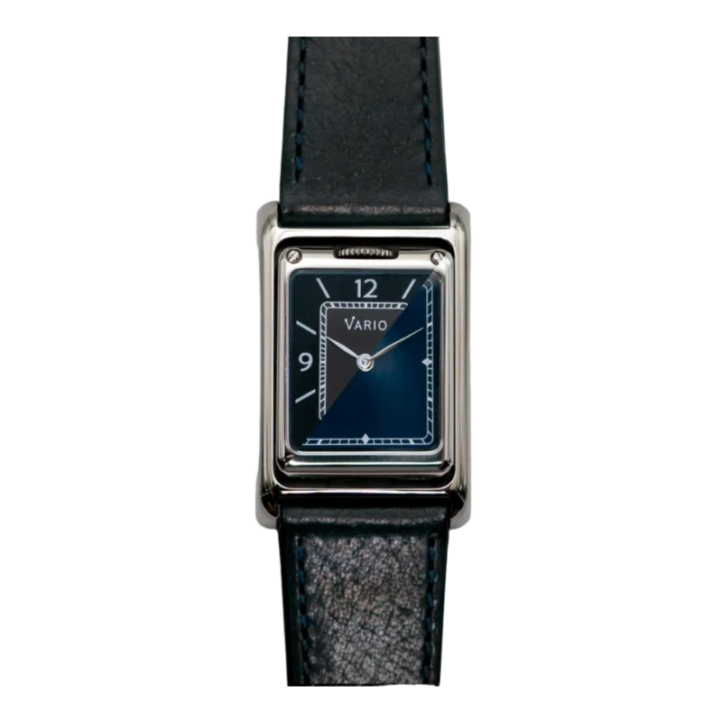 Vario VERSA Reversible Dual Time Gunmetal-Blue Watch