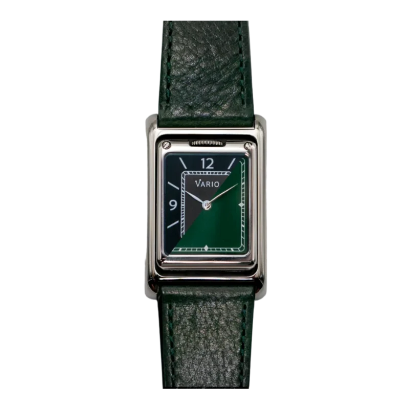 Vario VERSA Reversible Dual Time Gunmetal-Green Watch