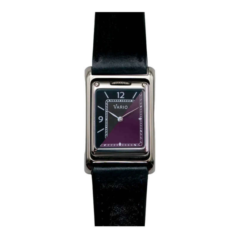 Vario VERSA Reversible Dual Time Gunmetal-Purple Watch