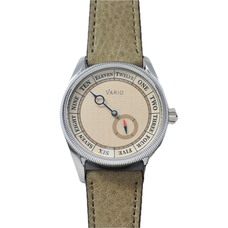 Vario NAVI Single Hand Sand Beige Small Seconds Compass