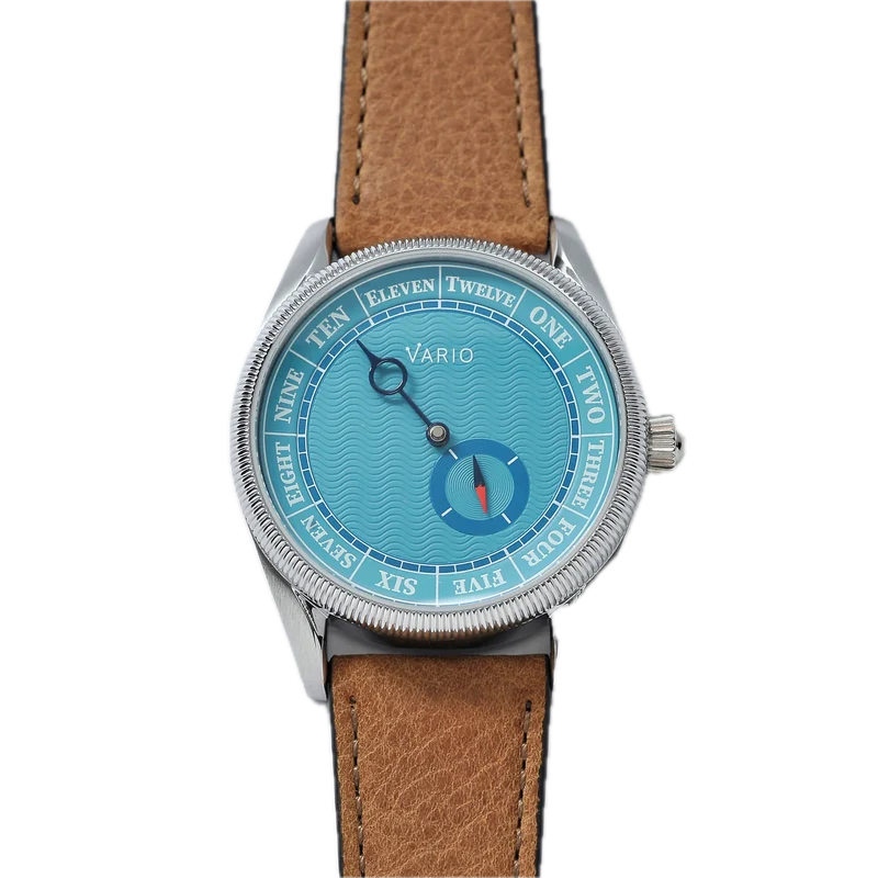 Vario NAVI Single Hand Clear Water Blue Small Seconds Compass