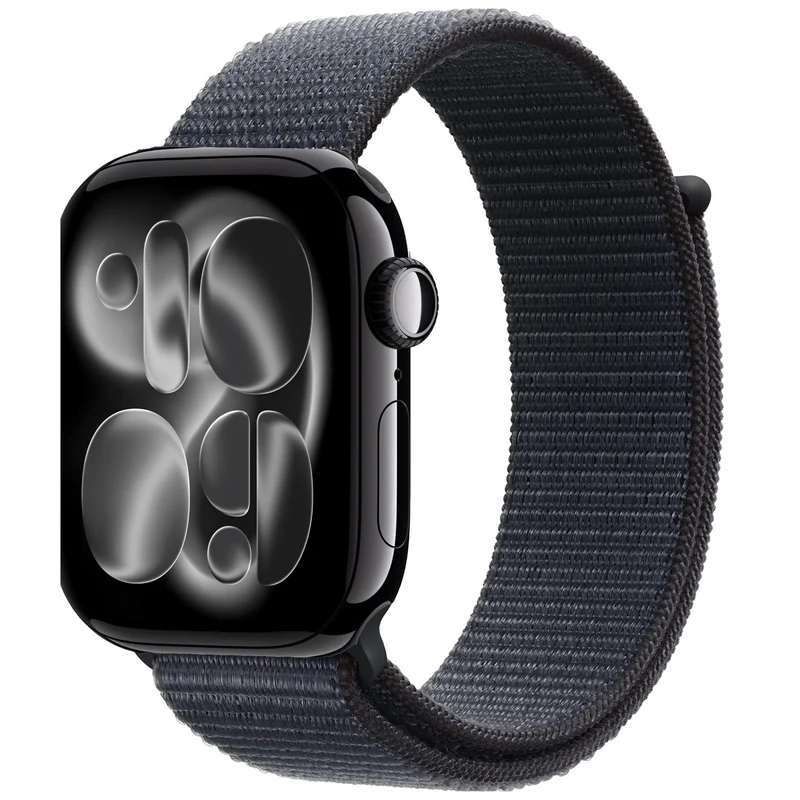 Apple Watch Series 11 46mm Jet Black Aluminium Case GPS + Cellular Sport Loop [Black][~Refurbished]