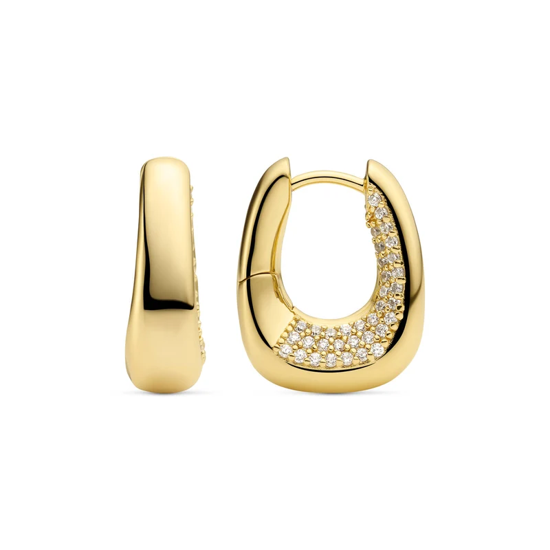 Sif Jakobs Gold Plated Borsa Piccolo Earrings SJ-E2620-CZ-YG