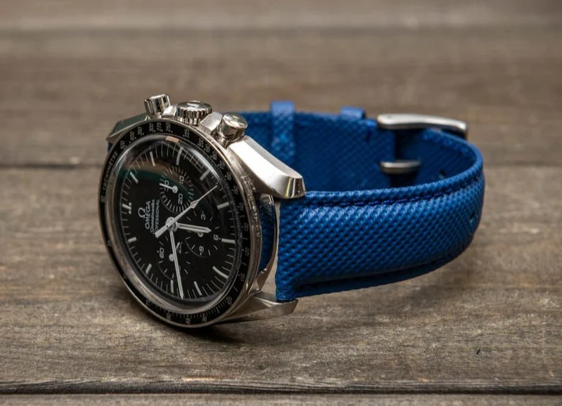 Sailcloths canvas watch strap 17-24 mm, sky blue