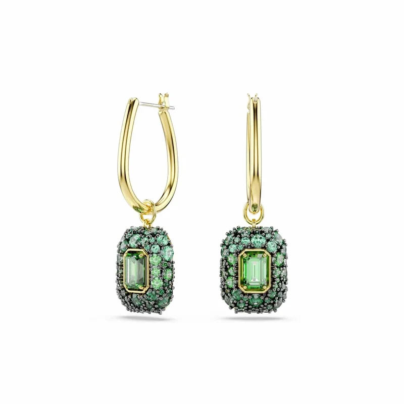 Swarovski Boucles d'oreilles Sublima Glam dorées avec cristal vert 5752890