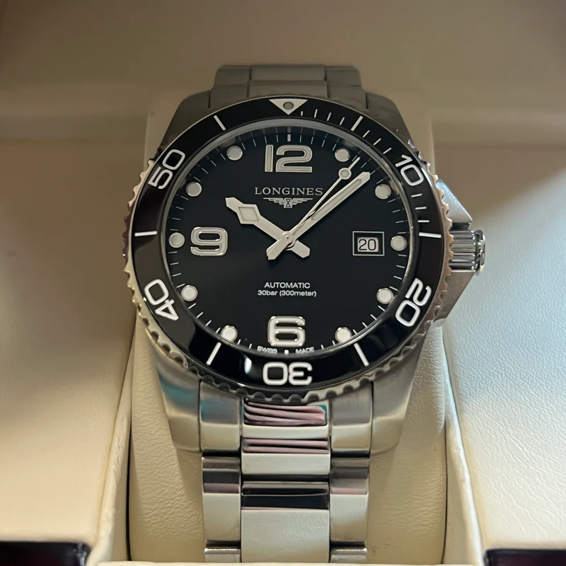 Longines Hydroconquest Cadran Noir Coffret Complet L3.781.4.56.6