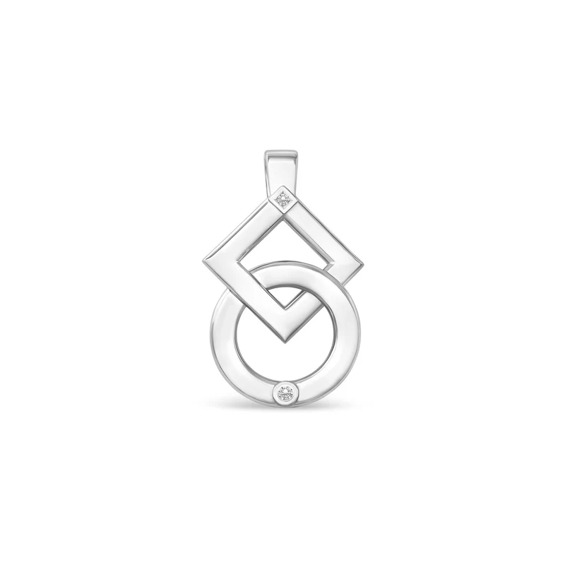 Pendentif inséparables large en argent