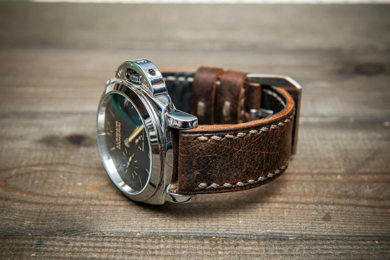 Wild African Kudu Leather Watch Strap – Safari Brown Edition – Handmade in Finland by FinWatchStraps