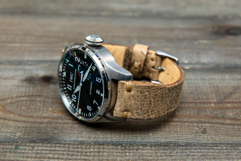 Pilot Sand Finwatchstraps African Kudu Leather Watch Strap – Rugged, Unique & Timeless