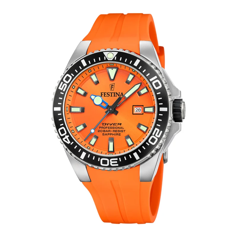 Festina Diver Hommes Montre Orange F20664/4