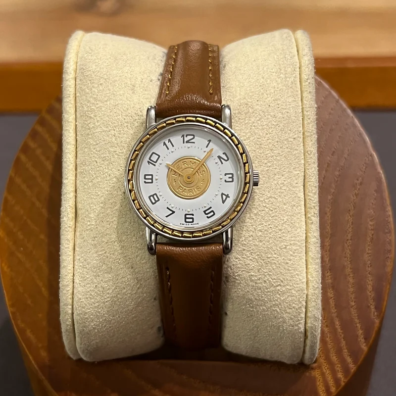 Hermès Sellier Boîtier en acier Quartz 24 mm