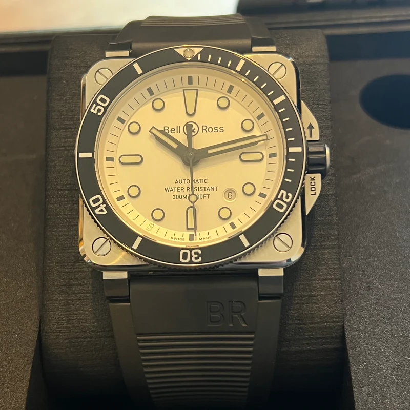 Bell & Ross Ensemble complet Diver White BR0392-D-WH-ST/SRB
