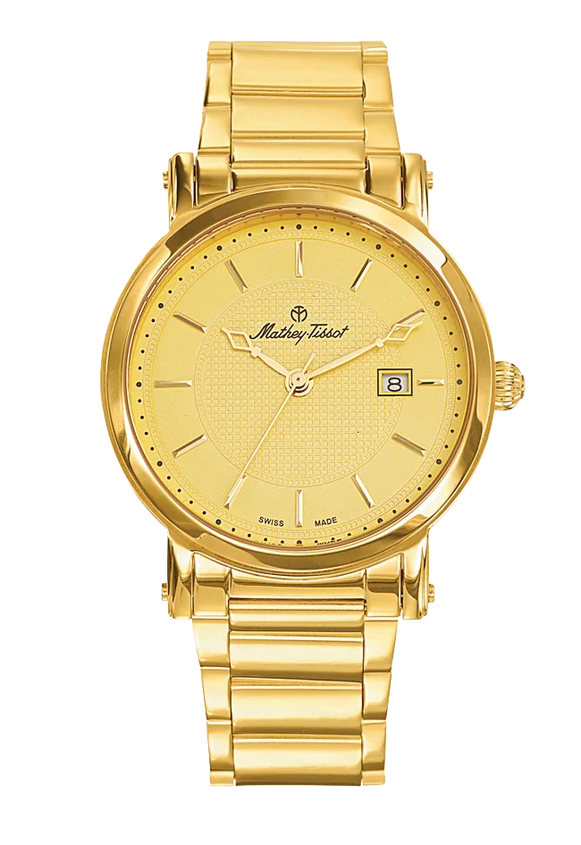 Montre Mathey-Tissot City Metal plaquée or et cadran champagne H611251MPDI