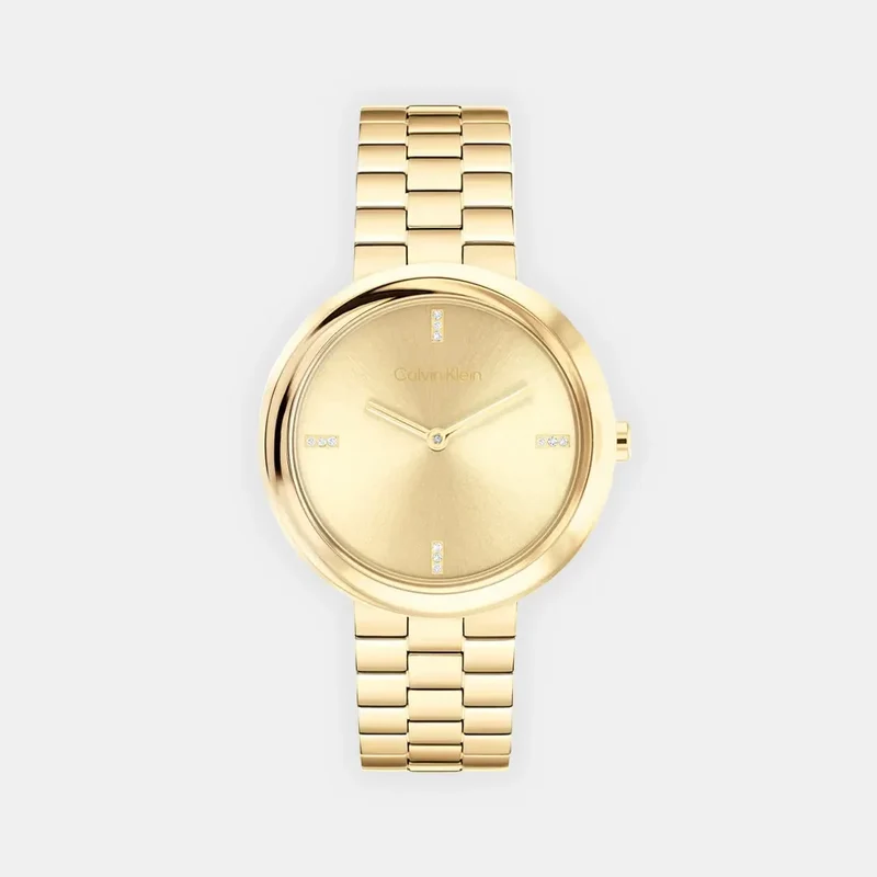 Montre CALVIN KLEIN Femme Twisted Bezel en Acier Doré 25100094