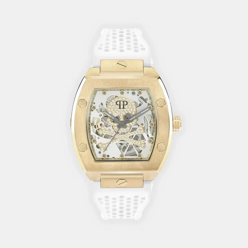 Montre PHILIPP PLEIN Homme The $Keleton en Silicone Blanc PWBAA0421
