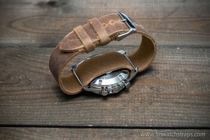 One-piece military watch band, watch strap Fodder, waxed