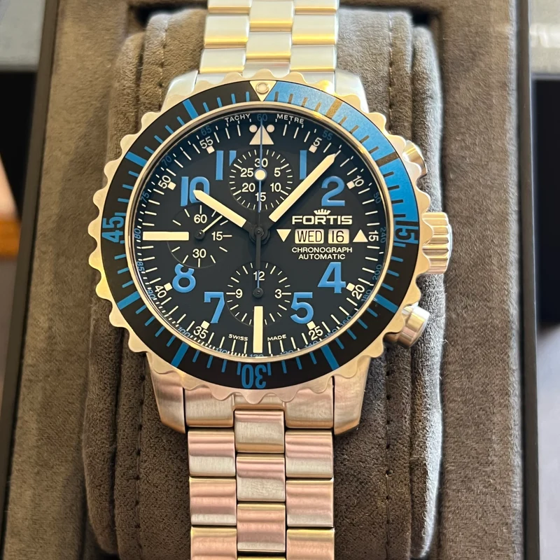 Fortis Aquatis Marinemaster Chronographe Bleu 671.15.45M