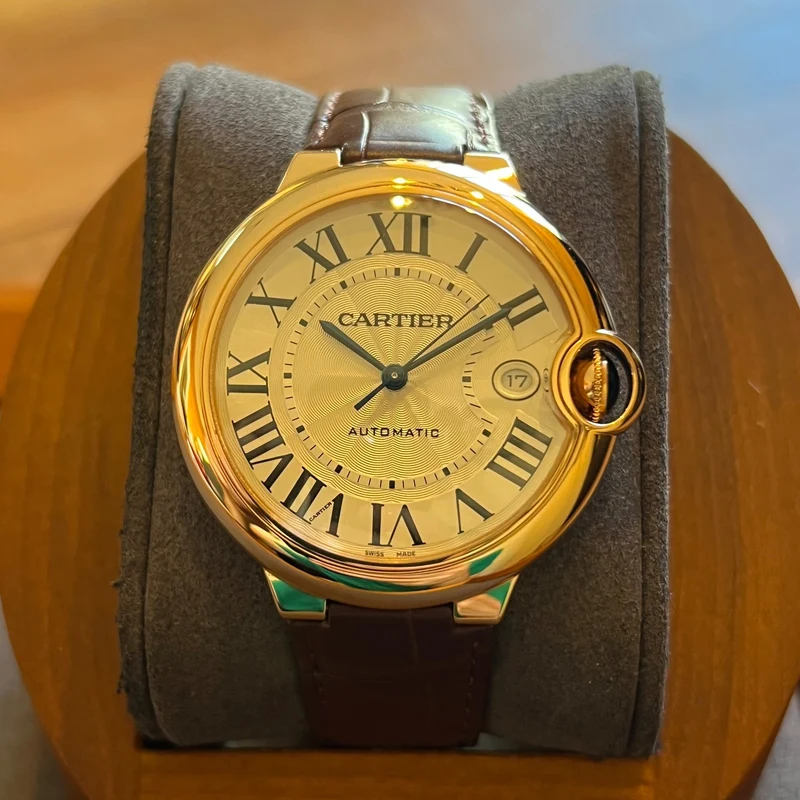 Cartier Ballon Bleu Or Rose Automatique Date WGBB0035