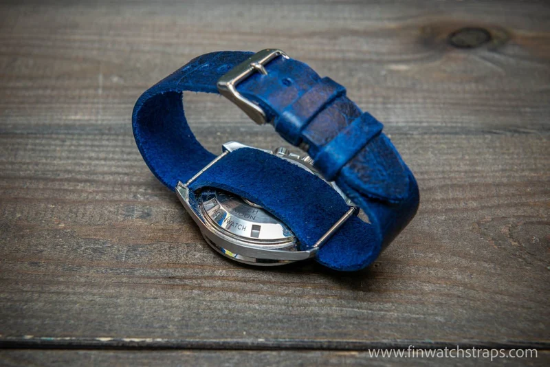 One-piece military watch band, watch strap Aqua Blue