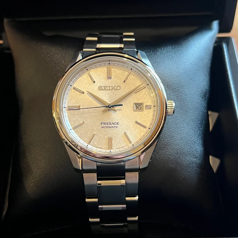 Seiko Montre automatique Presage avec date, ensemble complet SARA015