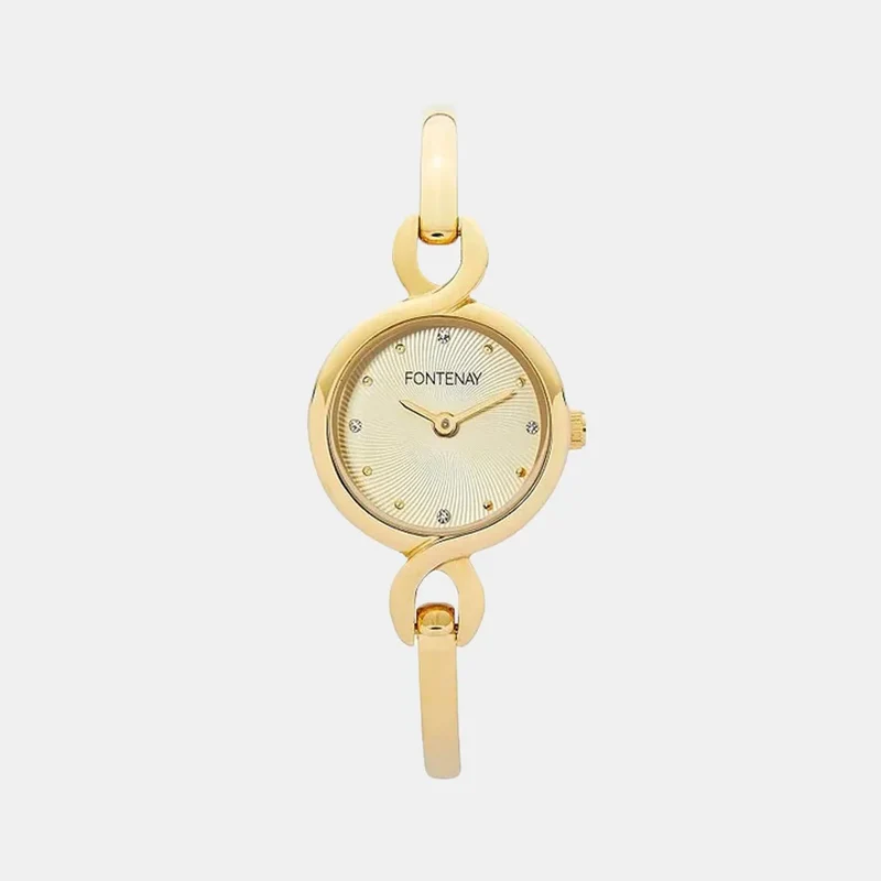 Montre FONTENAY Femme Rose en Acier Doré FPA01903