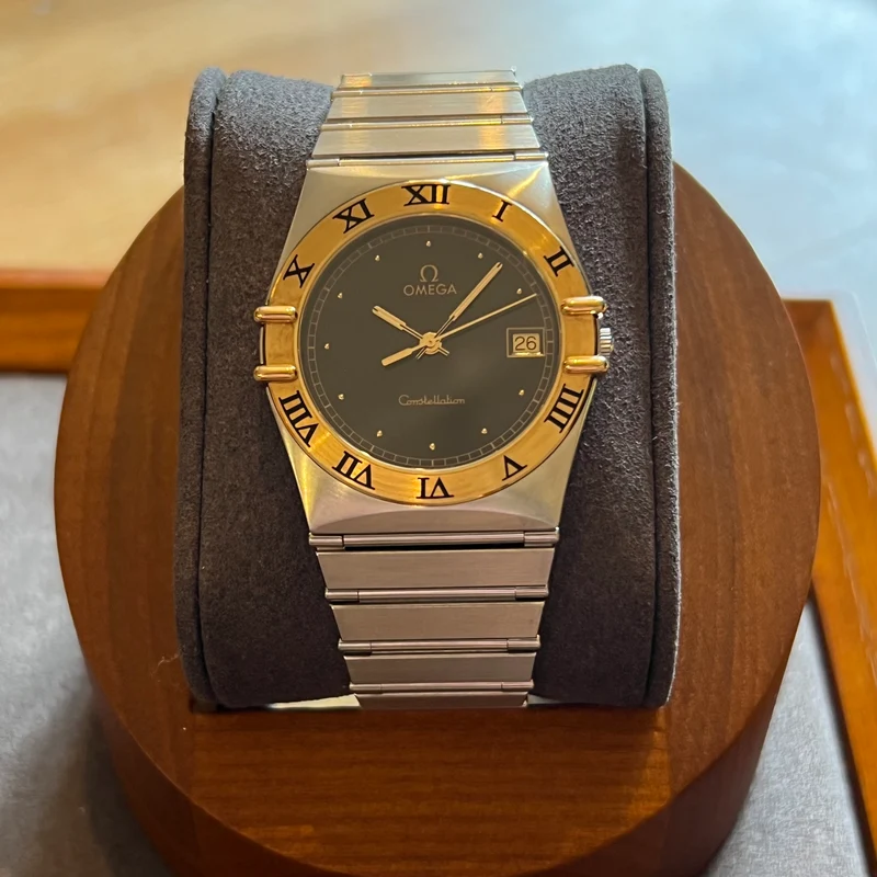 Omega Constellation Quartz Date Cadran Noir Vers 1991