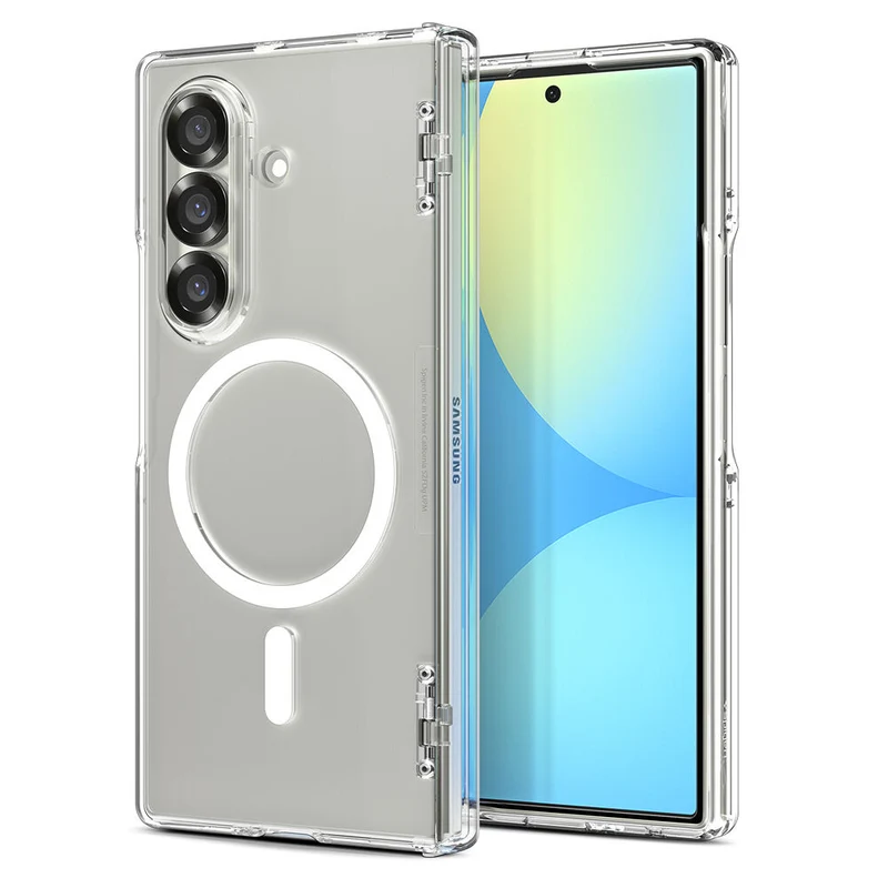 Spigen Samsung Galaxy Z Fold 7 Ultra Hybrid Pro (MagFit) Case - Clear Case / White Ring