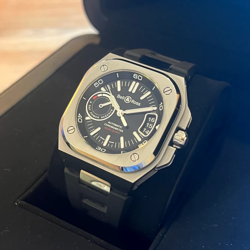 Bell & Ross Montre automatique en acier noir 03-2023, ensemble complet BR-X5