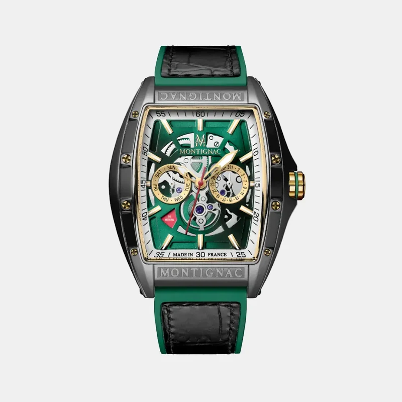 Montre MONTIGNAC Paladin Homme en Cuir Noir MOW803