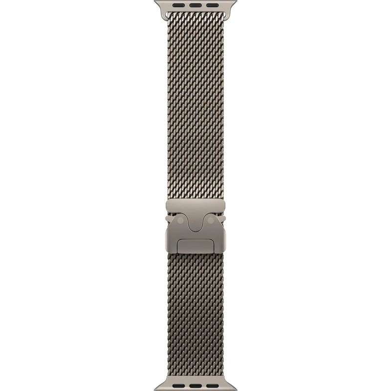 Apple Watch 49mm Natural Titanium Milanese Loop [Medium]