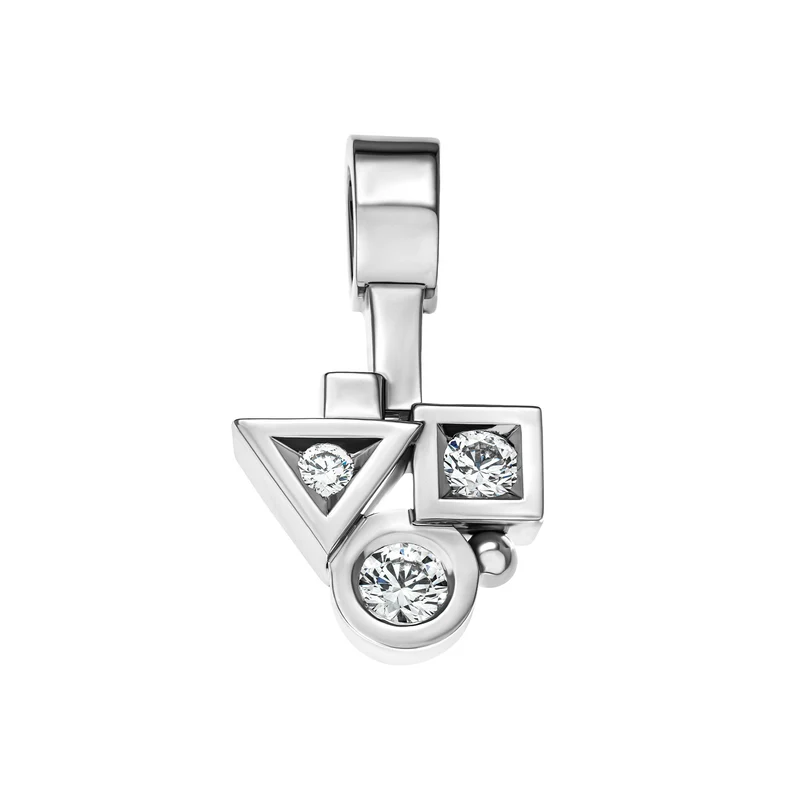 Pendentif Trilogie Cubisme Medium diamants en or Tournaire