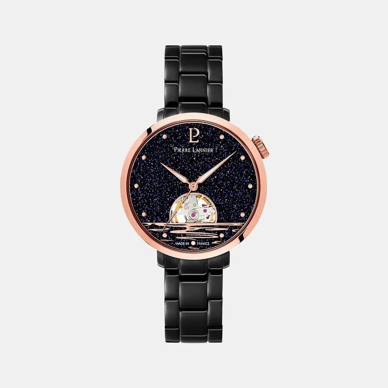 Montre PIERRE LANNIER Femme Australe Automatique en Acier Noir 149K739