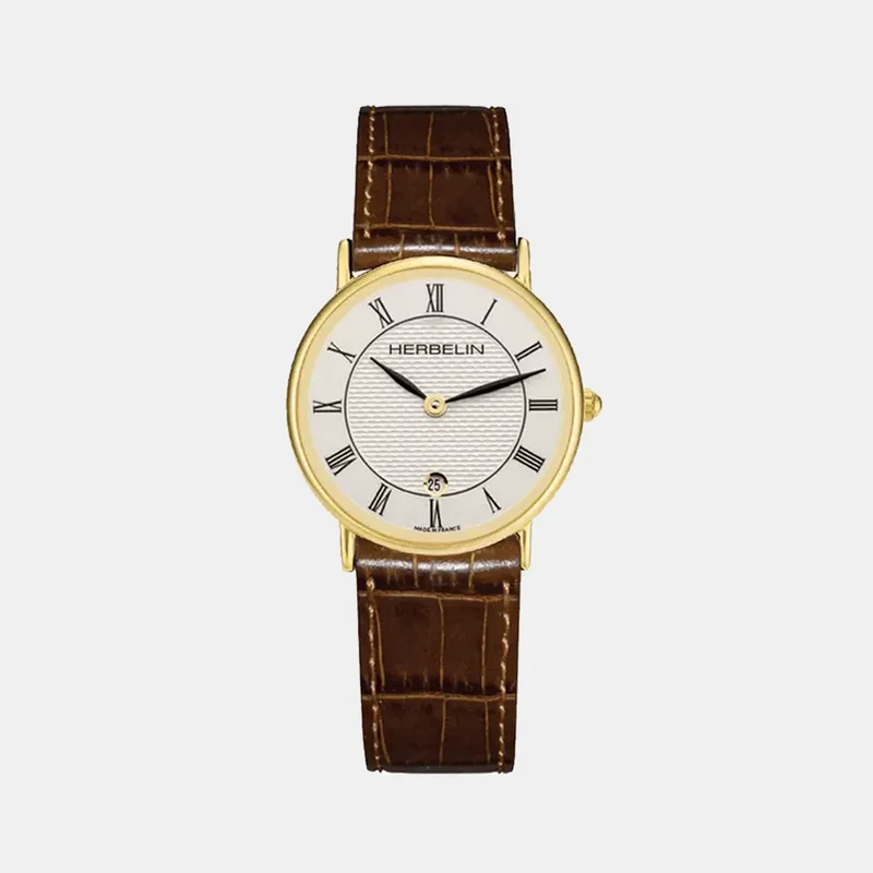 Montre HERBELIN Femme Classique en Cuir Marron 16845P08MA