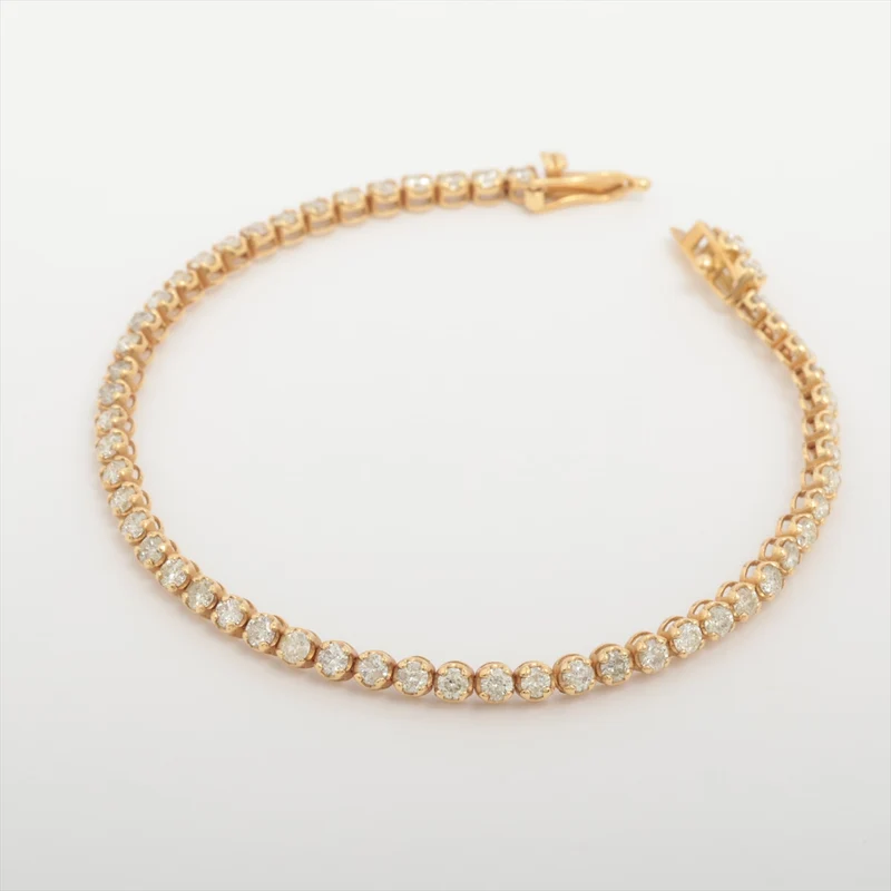 Bracelet Diamants 3.00 ct Or Jaune 18k 4.9g