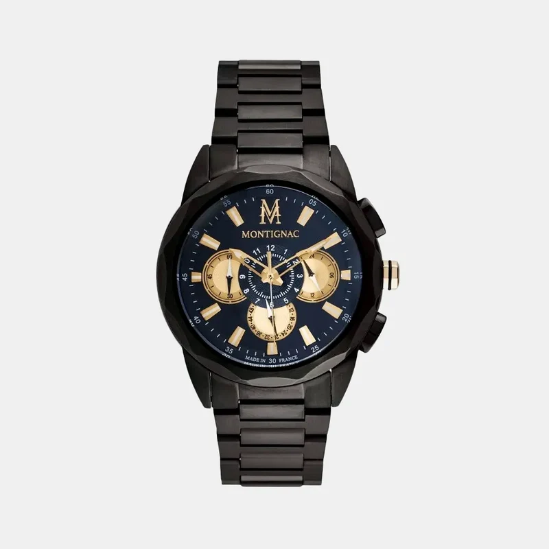 Montre MONTIGNAC Origine Homme en Acier Noir MOW907