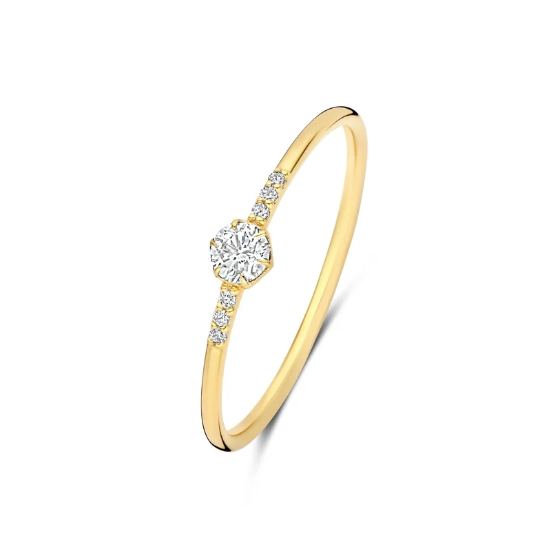 Isabel Bernard De la Paix Bague De la Paix Belinda en or 14 carats avec diamant 0,12 carat IBD330040-48