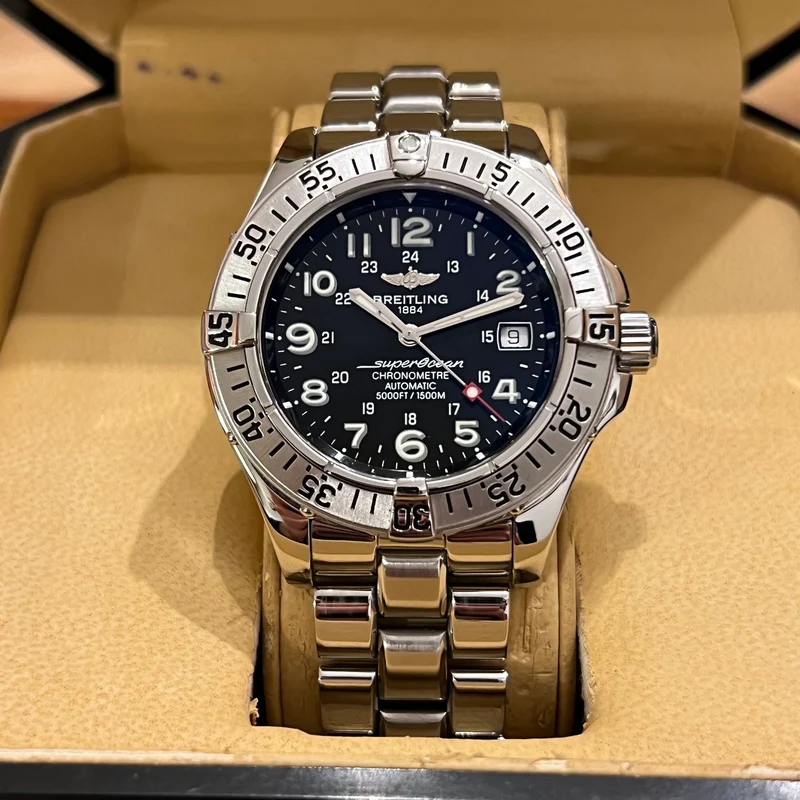 Montre Breitling Superocean Automatique Date Ensemble Complet A17360