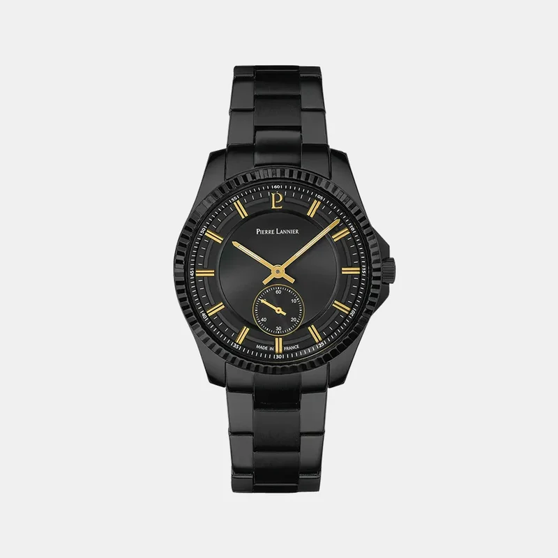 Montre PIERRE LANNIER Homme Metropolitain en Acier Noir 248D439