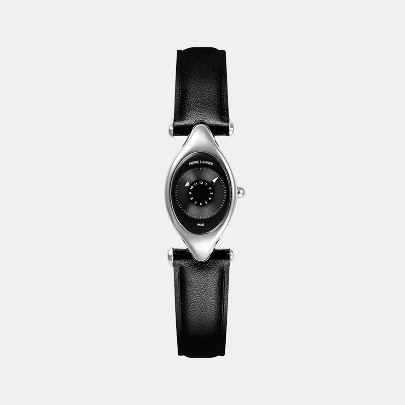 Montre PIERRE LANNIER Femme Ovni en Cuir Noir 094L633