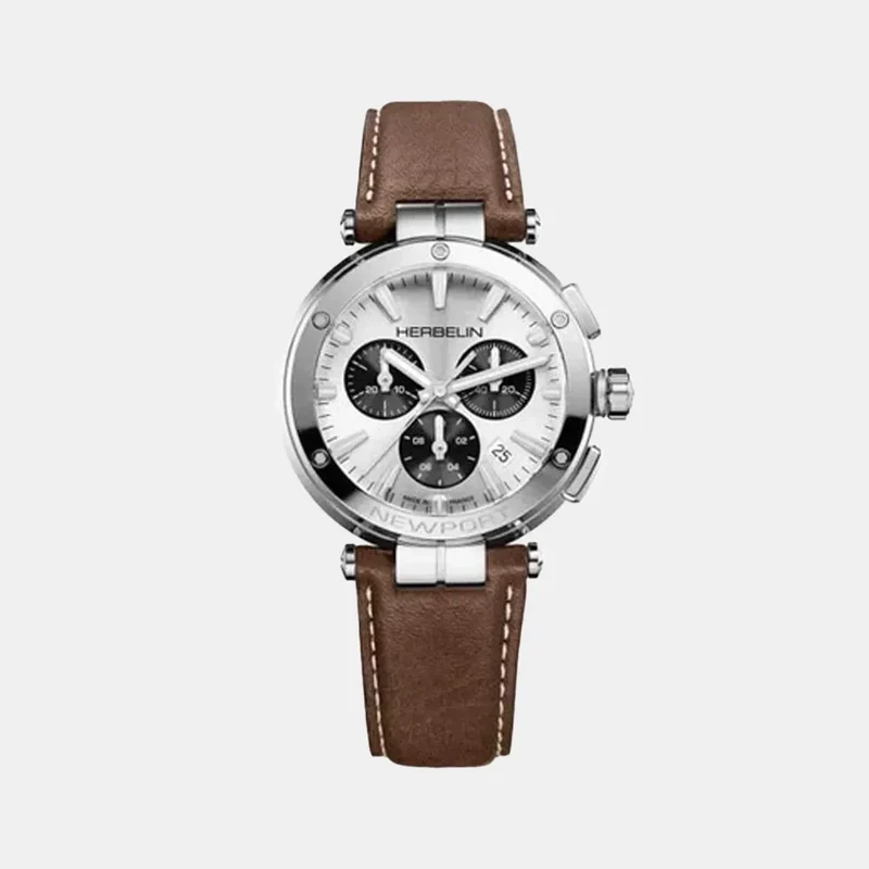 Montre HERBELIN Homme Newport Chronographe en Cuir 37658AP42MA